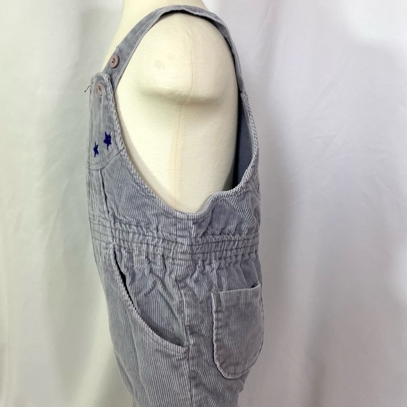 Vintage 80’s Gray Corduroy Happy Kids Football Overalls 4T - Picture 5 of 7